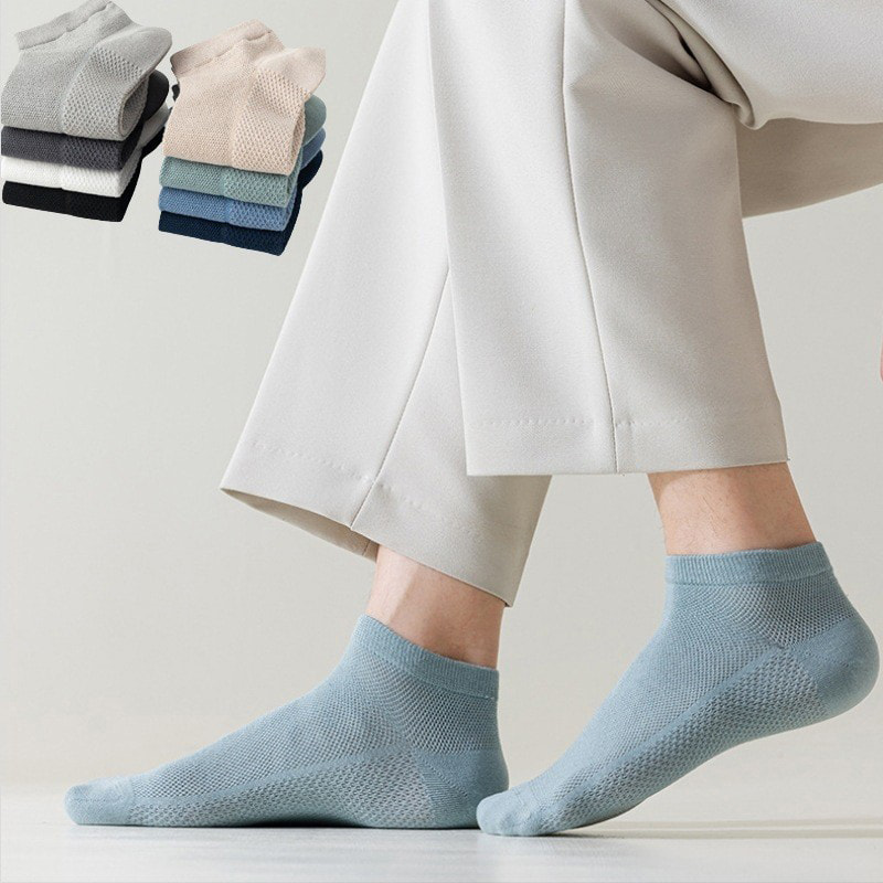 コットンメッシュメンズボートソックス