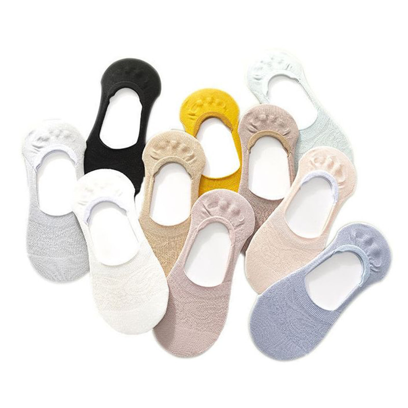 浅い中空の靴下を備えたソリッドカラーの女性用ボート靴下 浅い中空の靴下を備えたソリッドカラーの女性用ボート靴下