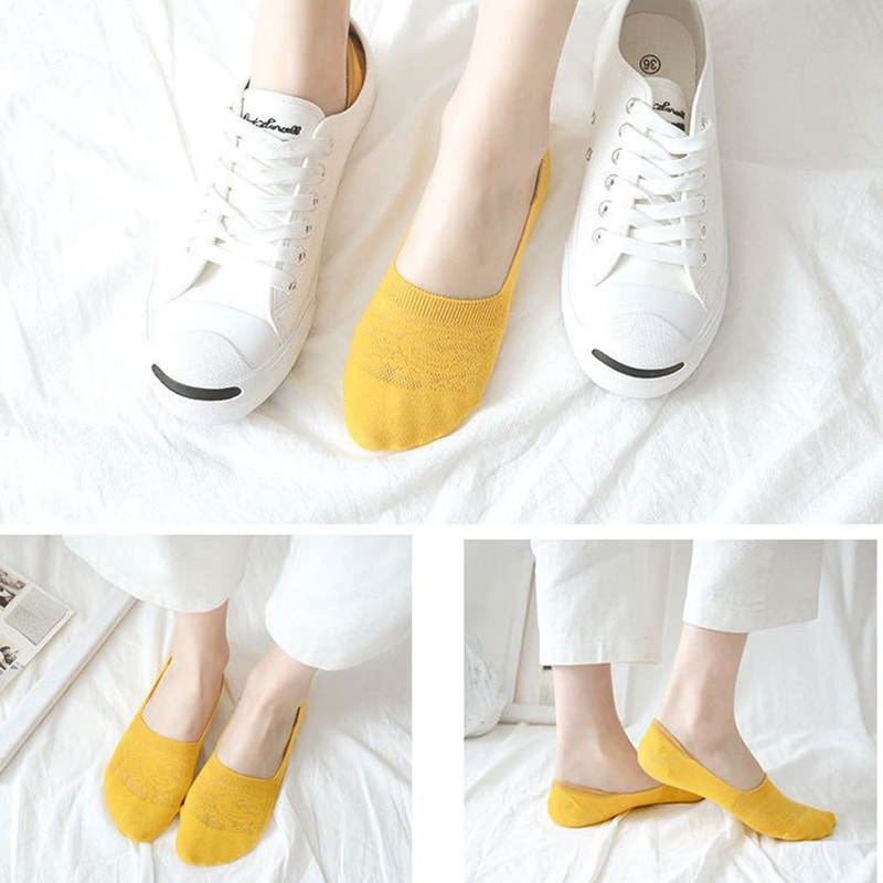 浅い中空の靴下を備えたソリッドカラーの女性用ボート靴下 浅い中空の靴下を備えたソリッドカラーの女性用ボート靴下