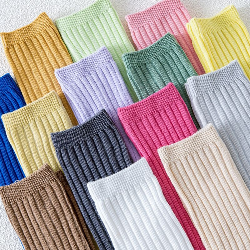 子供の靴下、チューブソックス、男の子の男の子と女の子の膝の靴下、キャンディーカラーストレートボードダブルニードルソックス 子供の靴下、チューブソックス、男の子の男の子と女の子の膝の靴下、キャンディーカラーストレートボードダブルニードルソックス